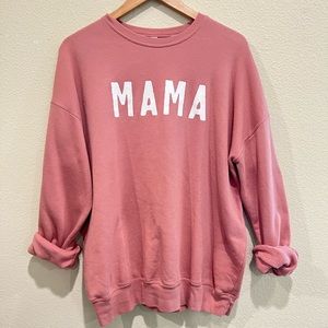 Aspen + Company Mauve MAMA crew neck
